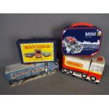 Matchbox - Collection of 3 vintage Matchbox carry cases and 1 other.