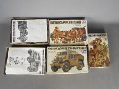 Tamiya - Three boxed 1:35 scale plastic military model kits.