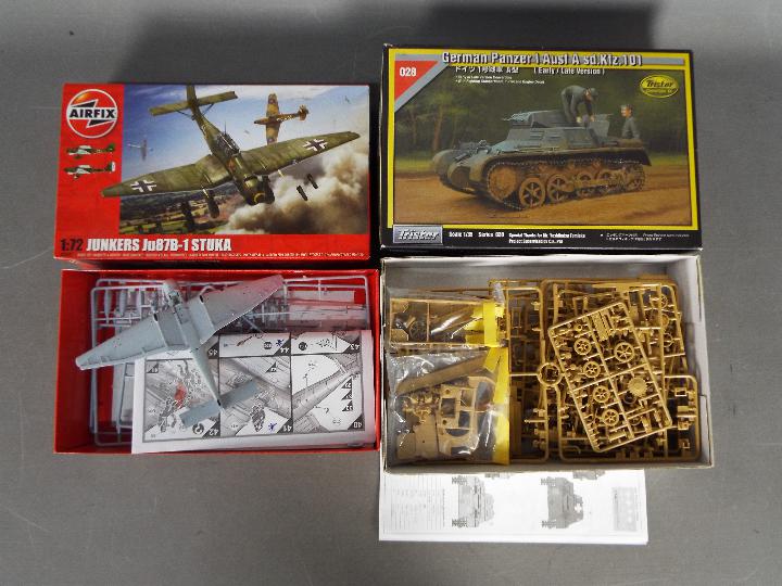 Airfix, Tamiya, Trister, Hobby Boss - A collection of four plastic model kits in various scales. - Image 3 of 3