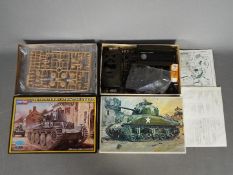 Tamiya, Nichimo - Two boxed 1:35 scale plastic model tank kits.