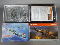Freedom Model Kits, Eduard - Two boxed 1:48 scale military aircraft plastic model kits.