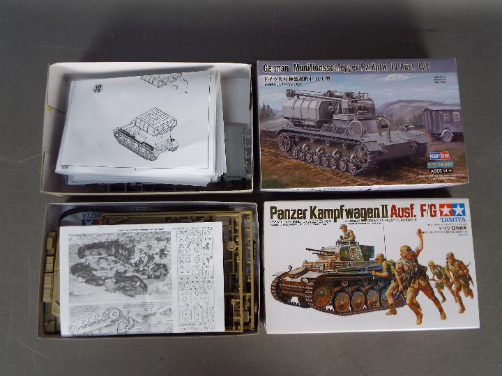 Airfix, Tamiya, Trister, Hobby Boss - A collection of four plastic model kits in various scales. - Image 2 of 3