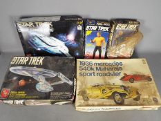 Gakken, AMT - two part built Star Trek model kits by AMT comprising U.S.S. Defiant model No.