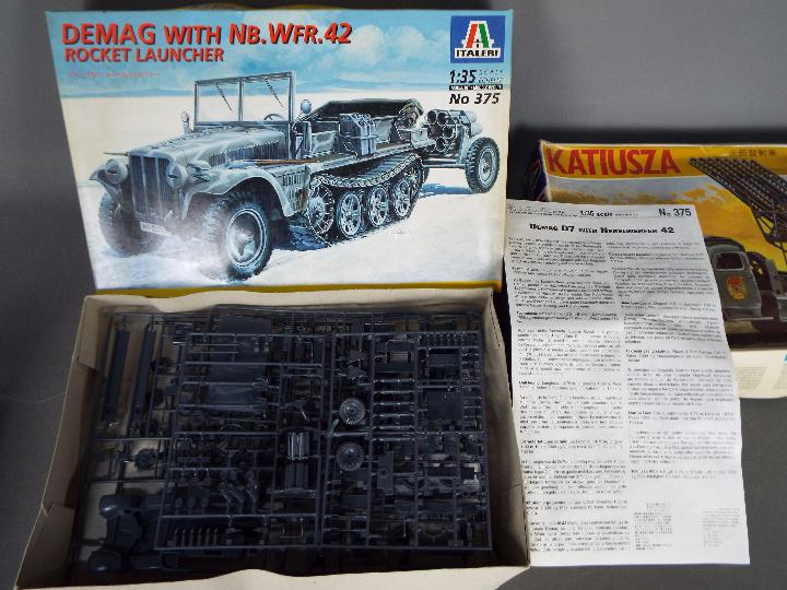 Italeri - Three boxed plastic military vehicle model kits in 1:35 scale by Italeri. - Image 3 of 4