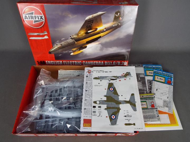 Airfix - A boxed Airfix A10101A 1:48 English Electric Canberra B9i).6/B.20 plastic model kit.