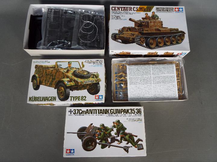 Tamiya,- Three boxed 1:35 scale plastic military model kits. Lot includes 3.