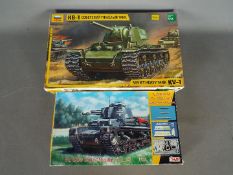 Zvezda, CMK - Two boxed 1:35 scale plastic model Tank kits.