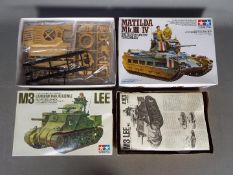 Tamiya,- Two boxed 1:35 scale plastic military tanks model kits.