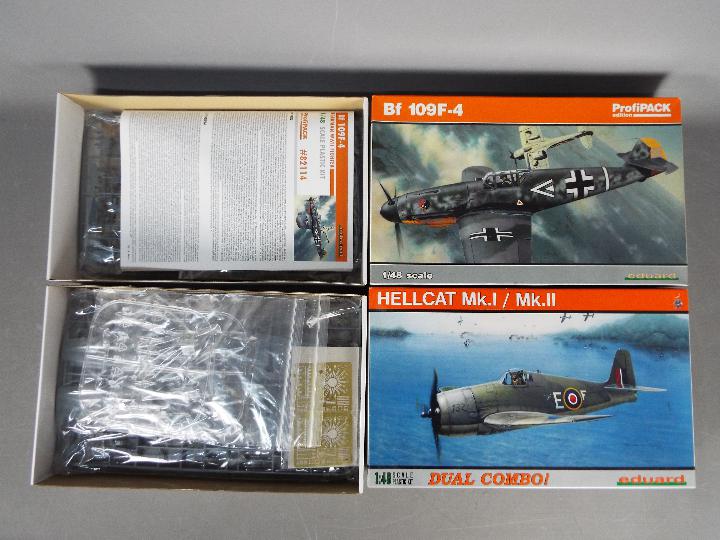 Eduard - Two boxed 1:48 scale plastic military aircraft model kits.