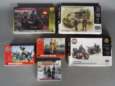 Airfix, Zvezda, Master Box -Six boxed plastic model vehicle and figure kits in various scales.