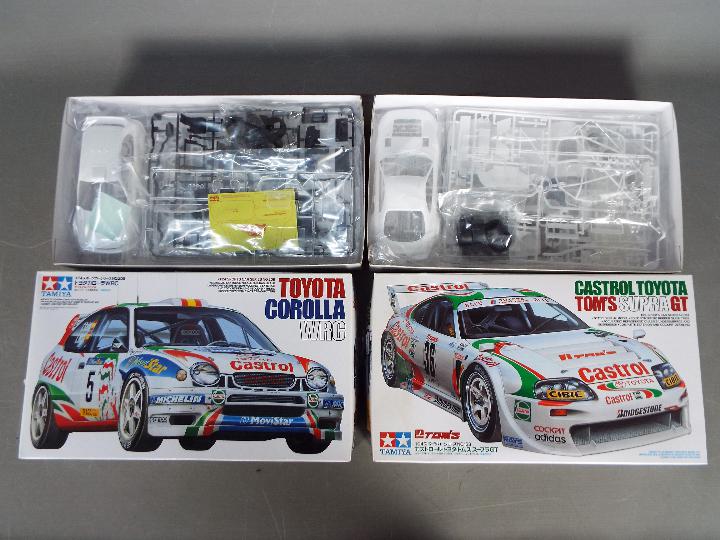 Tamiya - Two boxed 1:24 scale plastic model cars by Tmiya.