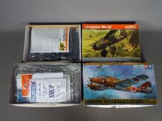 Eduard, Tamiya - Two boxed 1:48 scale plastic military aircraft model kits.
