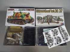 Tamiya - Two boxed plastic military model kits in 1:35 scale by Tamiya.