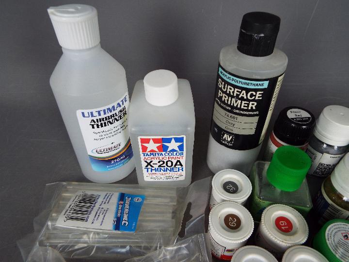 Humbrol, Vallejo, Ultimate Modeling Products, Ammo mig, Tamiya - Over 30 model paints, - Image 2 of 6