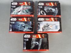 Revell, Star Wars - Five boxed Revell Level 3 Star Wars plastic model kits.