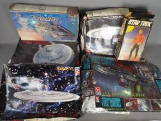 AMT, Star Trek - A fleet of six boxed Star Trek plastic model kits by AMT.