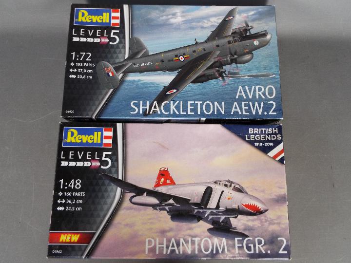 Revell - Two boxed military aircraft plastic model kits by Revell.