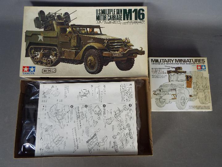 Tamiya - Four boxed plastic military vehicle model kits in 1:35 scale by Tamiya. - Image 2 of 3