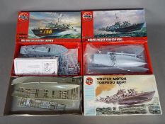 Airfix Three boxed 1:72 scale plastic model boat kits.