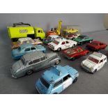 Dinky - A collection of 15 Dinky vehicles including # 167 AC Aceca, # 165 Humber Hawk,