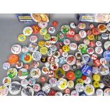 Walkers - Tazos - 3 Star Wars Tazo sets and a quantity of vintage pin badges including Status Quo.