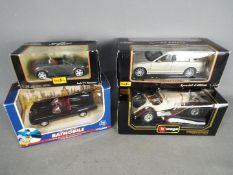 Bburago, Maisto, Corgi - Four boxed diecast vehicles in 1:18 and 1:24 scales.