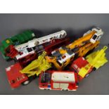 Chad Valley, Others - Six unboxed plastic toy vehicles,