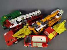 Chad Valley, Others - Six unboxed plastic toy vehicles,