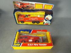 Dinky Toys, Corgi Toys - Two boxed diecast model fire appliances.