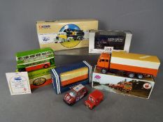 Nacoral (Spain), Corgi, EFE - A collection of boxed diecast commercial vehicles in various scales.