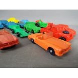 Tomte Laerdal - A collection of 20 vintage Tomte Laerdal and Galenite rubber vehicles mostly in