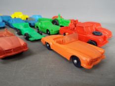 Tomte Laerdal - A collection of 20 vintage Tomte Laerdal and Galenite rubber vehicles mostly in