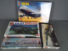 Airfix - Collection of 4 boxed Airfix model kits including # 08174 Boeing 747,