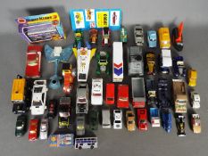 Dinky Toys, Matchbox, Corgi - A mainly unboxed group of diecast model vehicles in various scales.