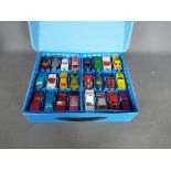 Matchbox - Vintage car carry case complete with 4 trays and 42 Matchbox vehicles including # 42