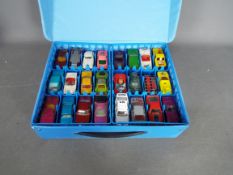 Matchbox - Vintage car carry case complete with 4 trays and 42 Matchbox vehicles including # 42