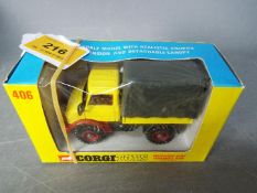 Corgi Toys - A boxed Corgi Toys #406 Mercedes Unimog 406 with Canopy.