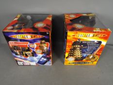 Character Toys - Dr Who - Lot of 2 boxed 12" radio controlled Dalek models including Imperial Guard