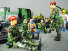 Palitoy - Action Force - A collection of Action Force vehicles with 12 figures and various