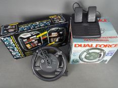 Dual Force - Arcade - Boxed Dual Force Gamester steering wheel for the Playstation and Arcade video