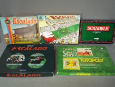 Chad Valley - Spears - Lot of 5 vintage board games including 3 different ages of Escalado,