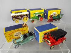 Matchbox Models of Yesteryear - Five boxed Matchbox MOY Series 1 and 2 diecast vehicles.
