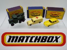 Matchbox - A collection of three boxed Matchbox vehicles. Lot includes #66 Citroen DS19.