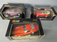 Bburago, Maisto, - Three boxed 1:18 scale diecast model vehicles.