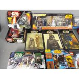 Hasbro - Star Wars - A collection of 8 boxed figures and a Star Wars Lego set,