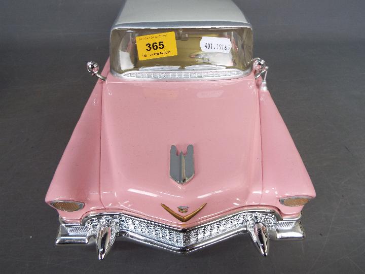The Bradford Exchange - A limited edition cast resin 1:12 scale Elvis Presley 1955 pink Cadillac - Image 4 of 6