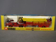 Corgi Toys - A boxed Corgi #1143 American LaFrance Aerial Rescue Truck.