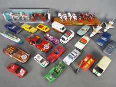 Corgi - Matchbox - Polistil - A collection of over 20 loose diecast vehicles and one boxed