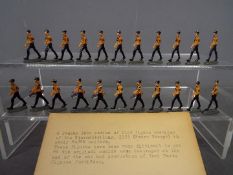 Zinnfiguren, Unmarked Maker - A collection of 22 unmarked and unboxed 30mm flat soldiers,