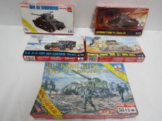 ESCI - Five x WWII Military Model kits - 1:72 Scale. # 3605 M12 KING KONG with U.S.